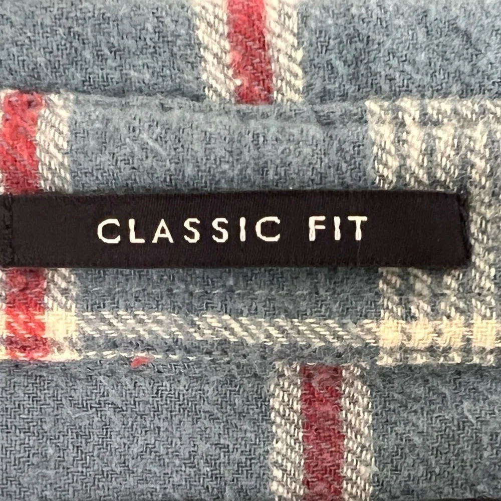 LUCKY Brand - Men's Button-Down Humboldt Woven Long Sleeve Flannel Shirt - Blue